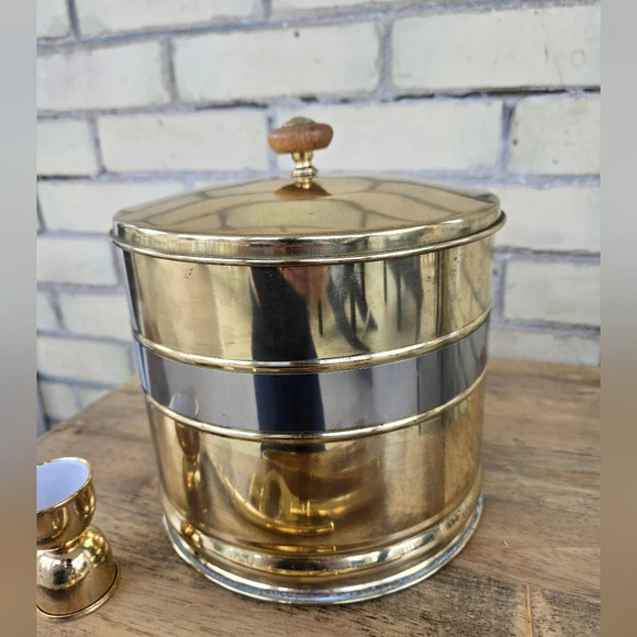 Vintage Brass Ice Bucket & Barware - Picture 9 of 11